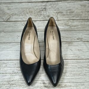 Massimo Baldi Black Leather Stilettos Women Size 39